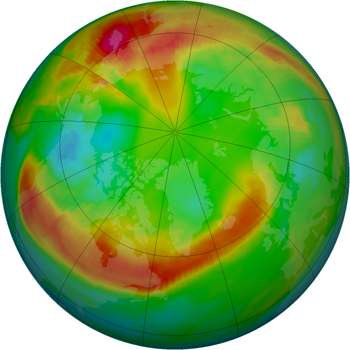 Arctic ozone map for 04 February 1989